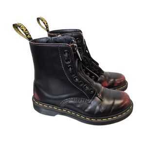 Dr. Martens 1460 Women's 6 Pascal Leather Zipper Cherry Red Arcadia Boots